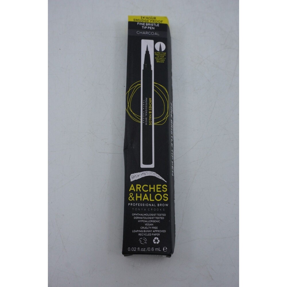 Arches and Halos Fine Bristle Tip Pen - Eyebrow Pencils for Women - Charcoal